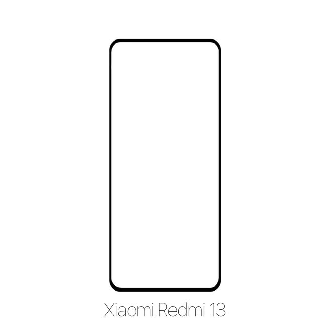 Vetro temperato FullCase per Xiaomi Redmi 13, FixPremium
