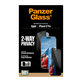 Vetro temperato UWF 2-Way Privacy con applicatore per iPhone 17 Pro, Nero, PanzerGlass