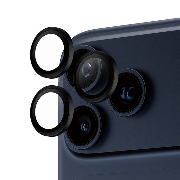 Anelli protettivi per lente fotocamera per iPhone 17 Pro Max/17 Pro/16 Pro Max/16 Pro, Black, PanzerGlass