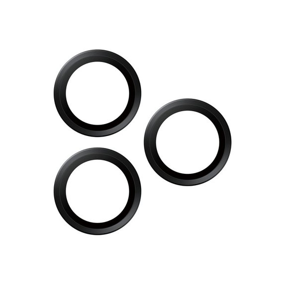 Anelli protettivi per lente fotocamera per iPhone 17 Pro Max/17 Pro/16 Pro Max/16 Pro, Black, PanzerGlass