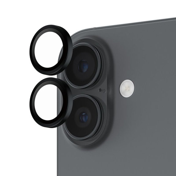 Anelli protettivi per lente fotocamera per iPhone 17/16 Plus/16, Black, PanzerGlass