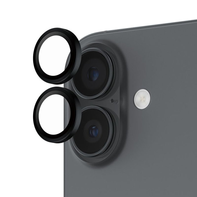 Anelli protettivi per lente fotocamera per iPhone 17/16 Plus/16, Black, PanzerGlass