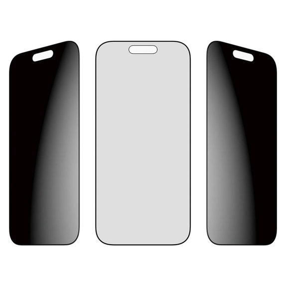 Vetro temperato privacy UWF 2-Way con applicatore per iPhone 17/16 Pro, Black, PanzerGlass