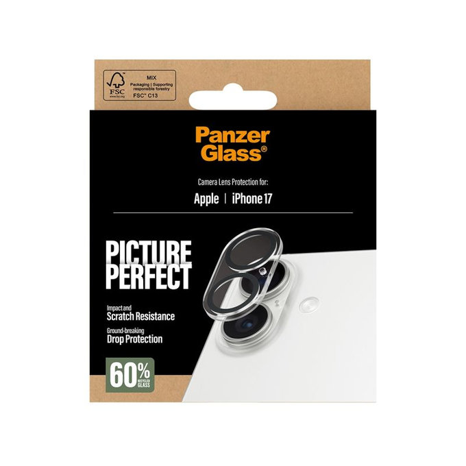 Protezione lente fotocamera PicturePerfect per iPhone 17, Clear, PanzerGlass