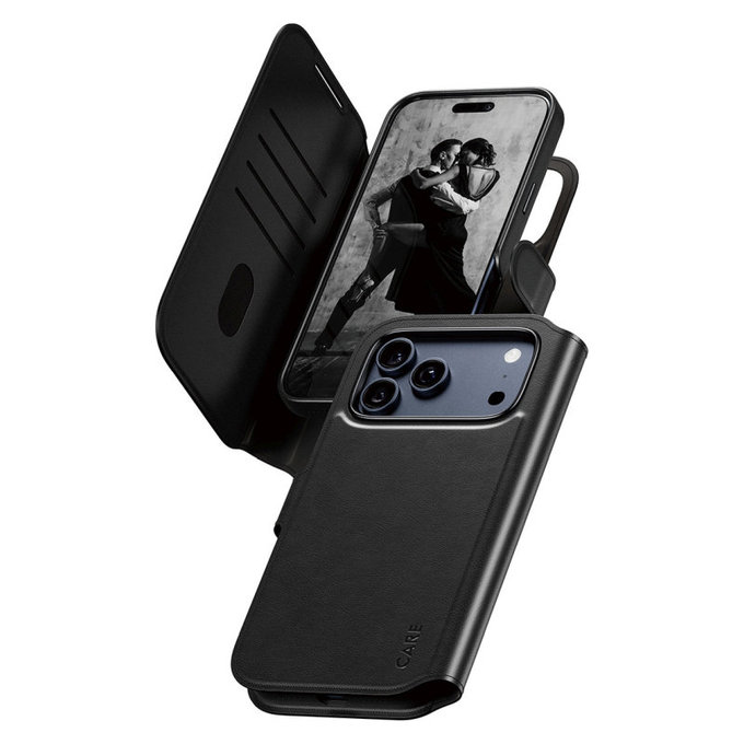 Custodia Wallet Tango Two-In-One con MagSafe per iPhone 17 Pro Max, Black, PanzerGlass