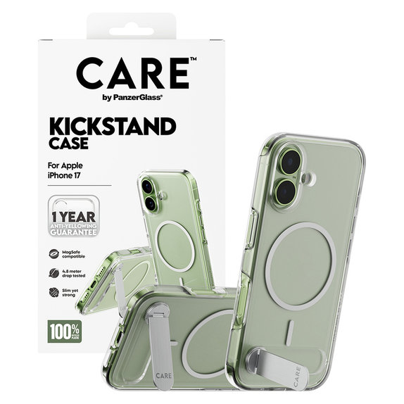 Custodia Kickstand per iPhone 17, Trasparente, PanzerGlass