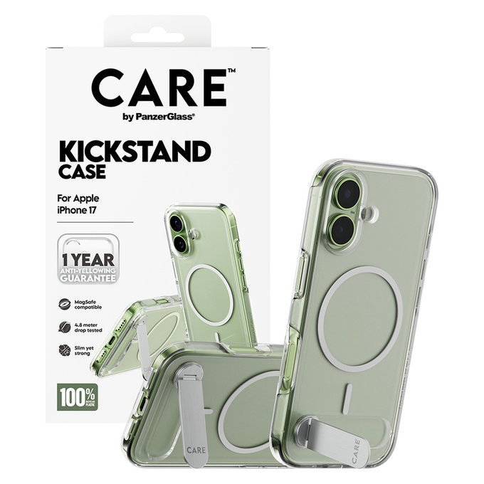 Custodia Kickstand per iPhone 17, Trasparente, PanzerGlass