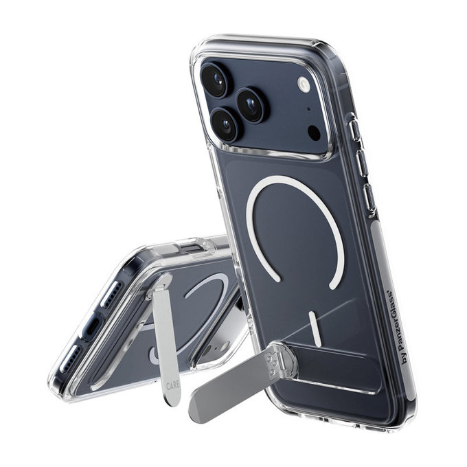Custodia Kickstand per iPhone 17 Pro Max, trasparente, PanzerGlass