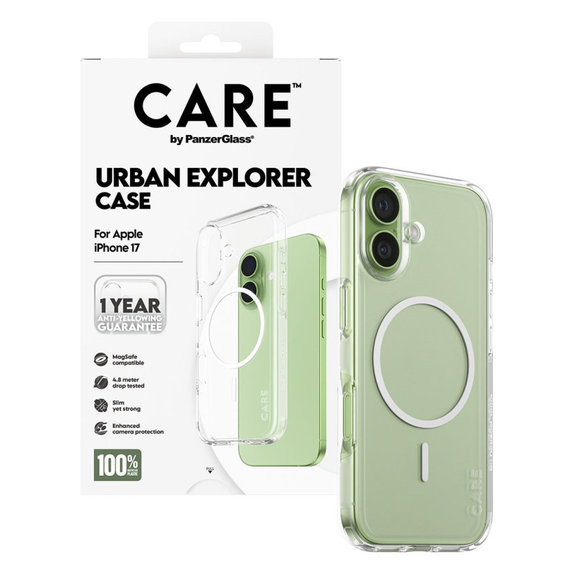 Cover Urban Explorer con MagSafe per iPhone 17, Bianco, CARE