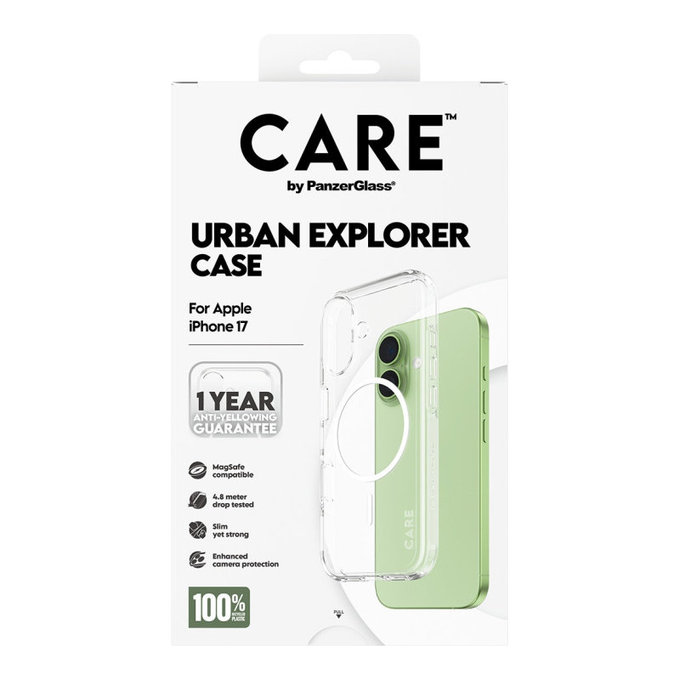 Cover Urban Explorer con MagSafe per iPhone 17, Bianco, CARE