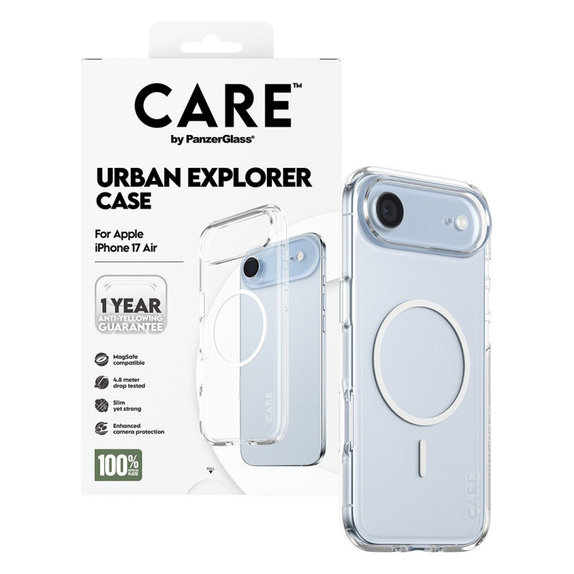 Cover Urban Explorer con MagSafe per iPhone Air, Bianco, CARE