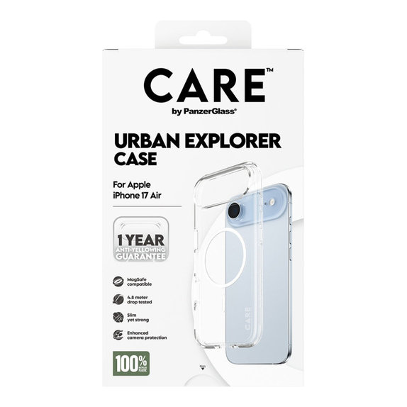 Cover Urban Explorer con MagSafe per iPhone Air, Bianco, CARE