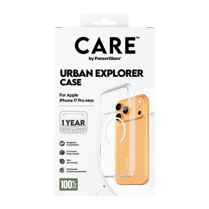 Custodia Urban Explorer con MagSafe per iPhone 17 Pro Max, White, PanzerGlass