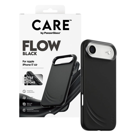 Cover FLOW con MagSafe per iPhone Air, Nero, CARE
