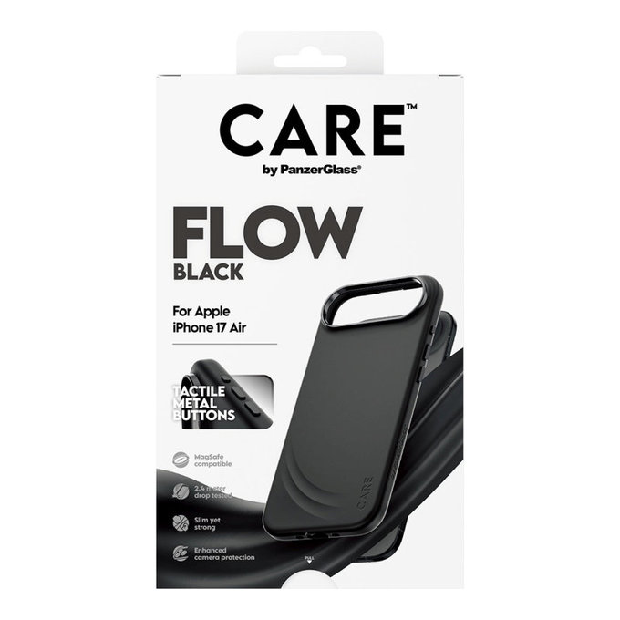 Cover FLOW con MagSafe per iPhone Air, Nero, CARE