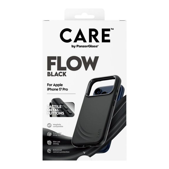 Cover FLOW con MagSafe per iPhone 17 Pro, Nero, CARE