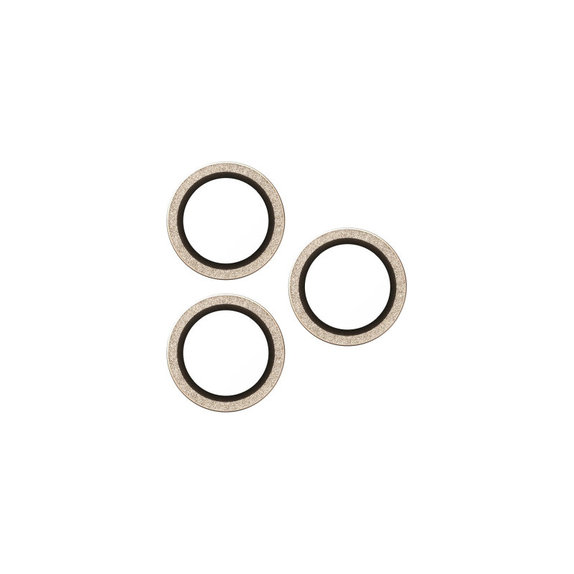 Protezione lente fotocamera Hoops per iPhone 17 Pro Max/17 Pro/16 Pro Max/16 Pro, Glitter Gold, PanzerGlass