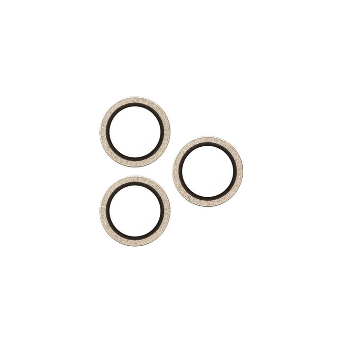 Protezione lente fotocamera Hoops per iPhone 17 Pro Max/17 Pro/16 Pro Max/16 Pro, Glitter Gold, PanzerGlass