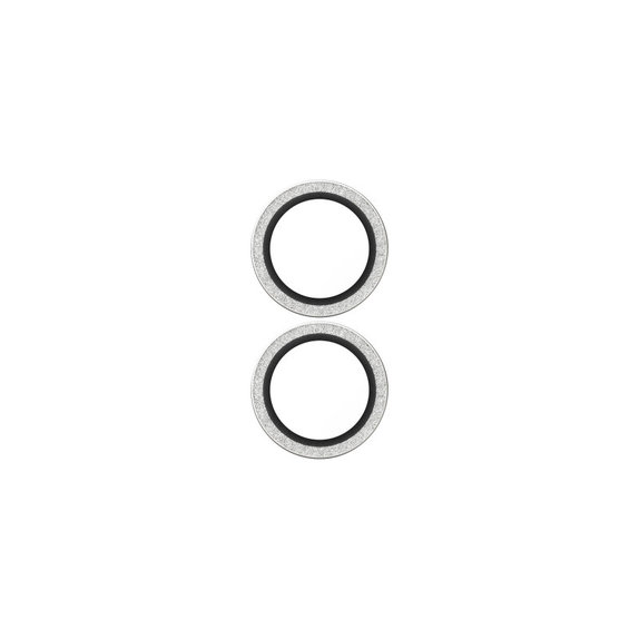 Protezione lente fotocamera Hoops per iPhone 17/16 Plus/16, Glitter Silver, PanzerGlass
