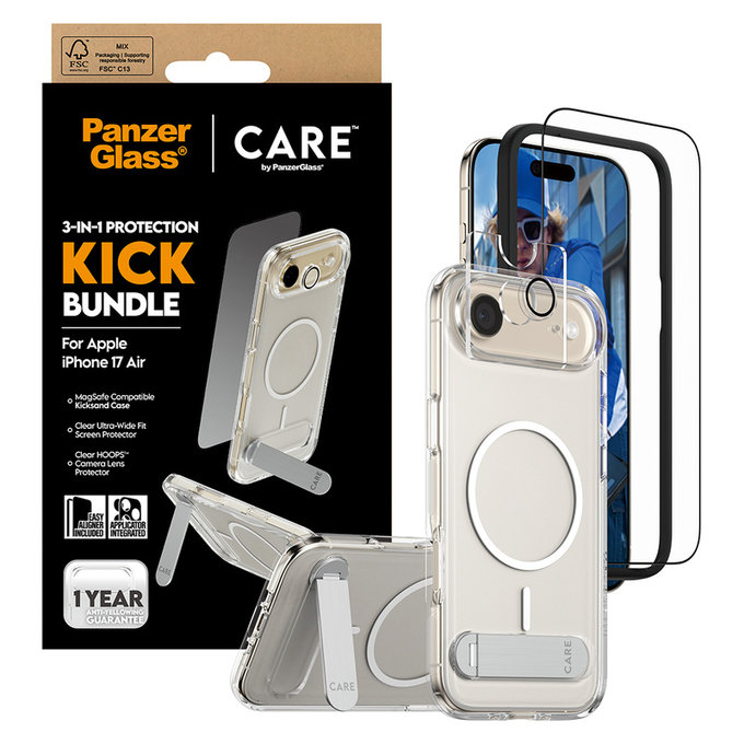 Bundle 3-in-1 Kick per iPhone Air, PanzerGlass