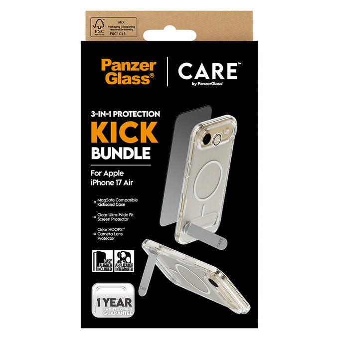 Bundle 3-in-1 Kick per iPhone Air, PanzerGlass