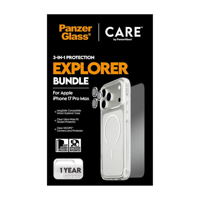 Bundle 3v1 Explorer per iPhone 17 Pro Max, PanzerGlass