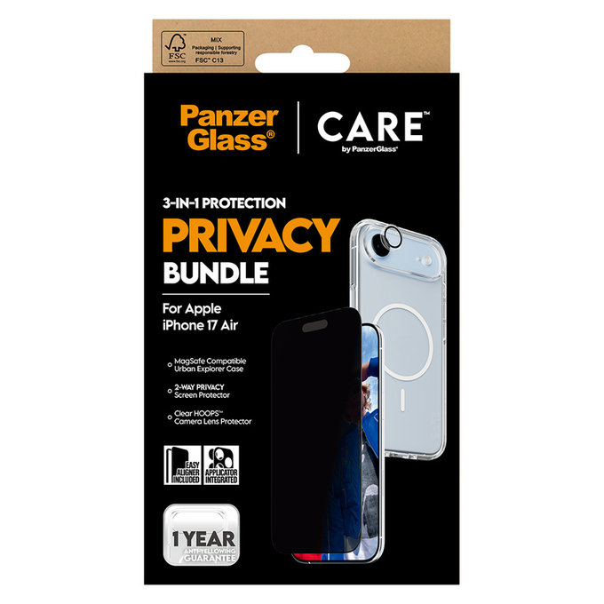 Bundle 3-in-1 Privacy per iPhone Air, PanzerGlass