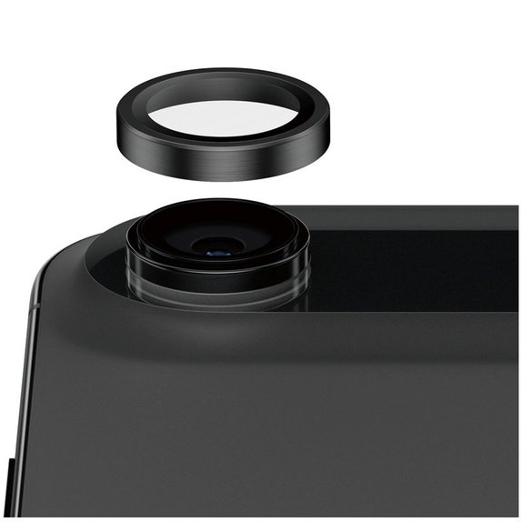 Protezione lente fotocamera Hoops Ceramic II per iPhone Air, Nero, PanzerGlass