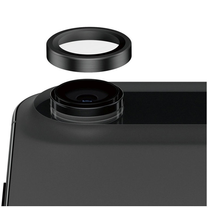 Protezione lente fotocamera Hoops Ceramic II per iPhone Air, Nero, PanzerGlass