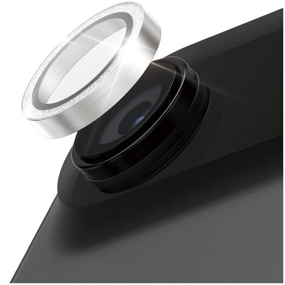Protezione lente fotocamera Hoops per iPhone Air, Glitter Silver, PanzerGlass