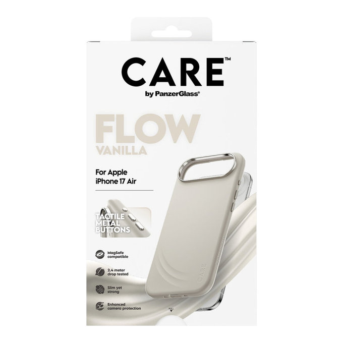 Cover FLOW con MagSafe per iPhone Air, Vanilla, CARE