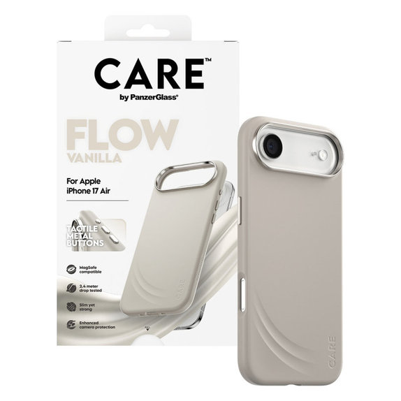 Cover FLOW con MagSafe per iPhone Air, Vanilla, CARE