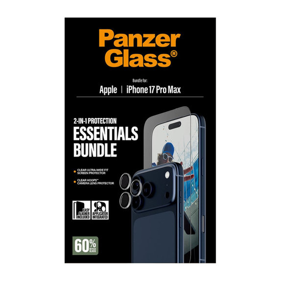 Bundle Essentials 2v1 per iPhone 17 Pro Max, PanzerGlass