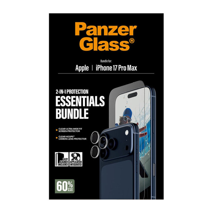 Bundle Essentials 2v1 per iPhone 17 Pro Max, PanzerGlass