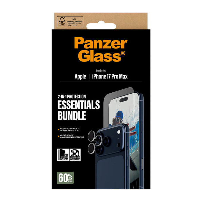 Bundle Essentials 2v1 per iPhone 17 Pro Max, PanzerGlass