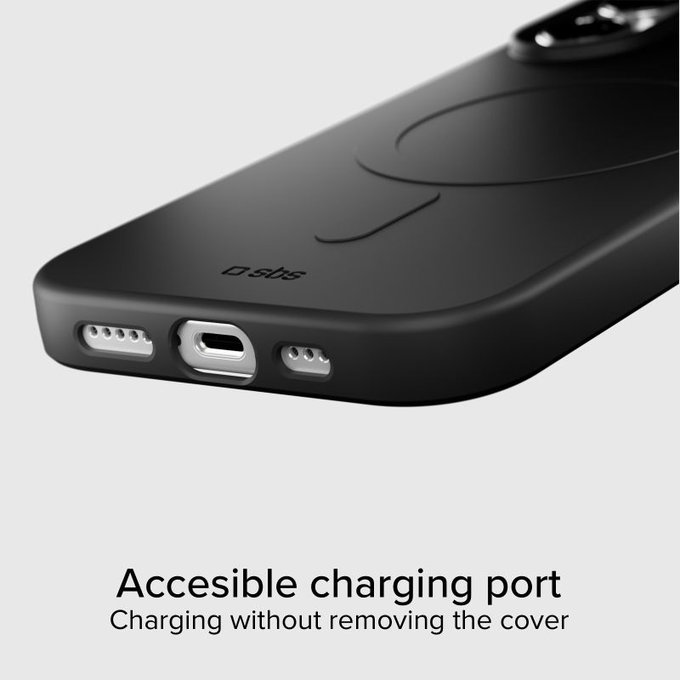 Custodia Instinct Mag compatibile con MagSafe per iPhone 17, Black, SBS