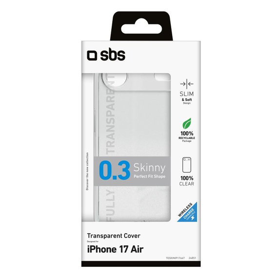 Custodia Skinny per iPhone Air, Transparent, SBS