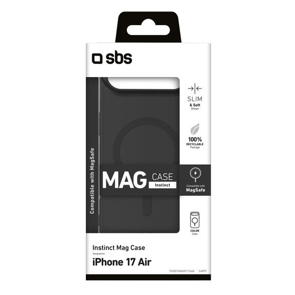 Custodia Instinct Mag compatibile con MagSafe per iPhone Air, Black, SBS