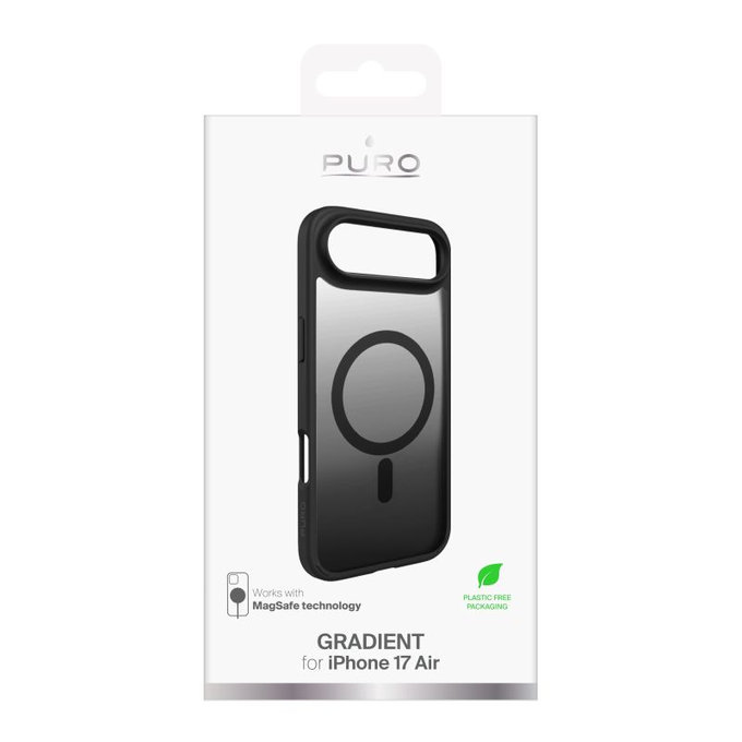 Custodia Gradient con MagSafe per iPhone Air, Black, PURO