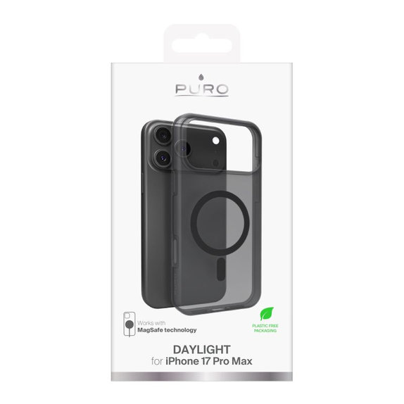 Custodia Daylight con MagSafe per iPhone 17 Pro Max, Black, PURO