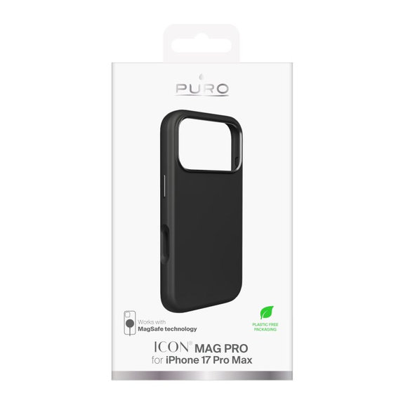 Custodia ICON MAG PRO con MagSafe per iPhone 17 Pro Max, Black, PURO