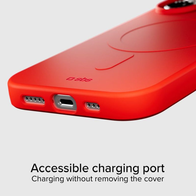 Custodia Instinct Mag compatibile con MagSafe per iPhone 17, Red, SBS