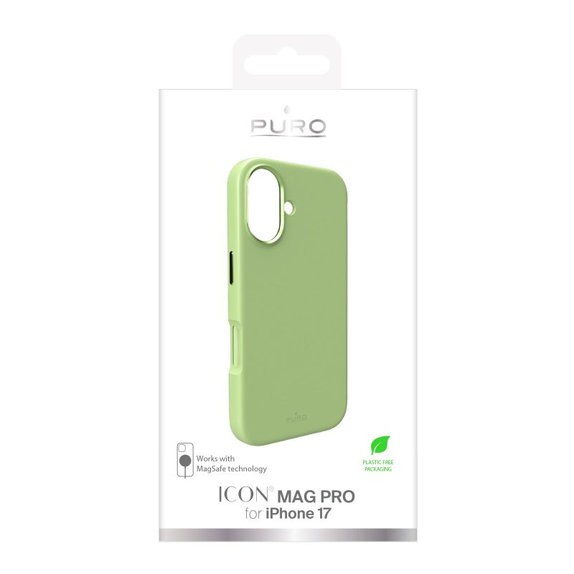 Custodia ICON MAG PRO con MagSafe per iPhone 17, Green, PURO