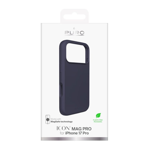 Custodia ICON MAG PRO con MagSafe per iPhone 17 Pro, Dark Blue, PURO