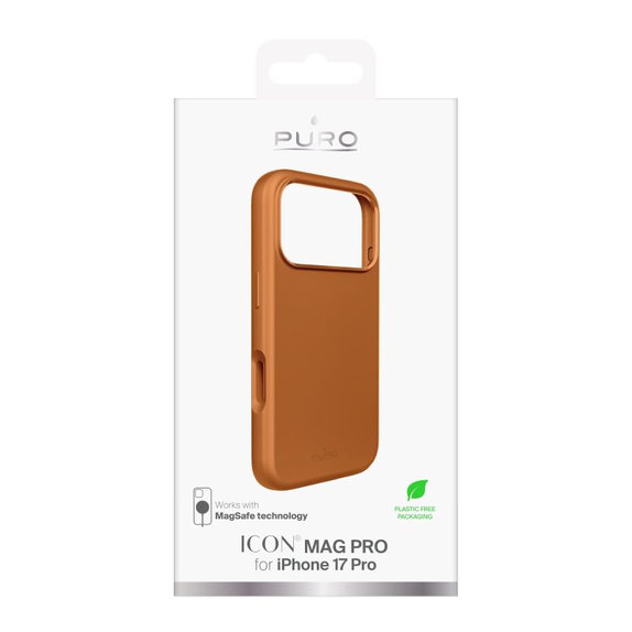 Custodia ICON MAG PRO con MagSafe per iPhone 17 Pro, Orange, PURO