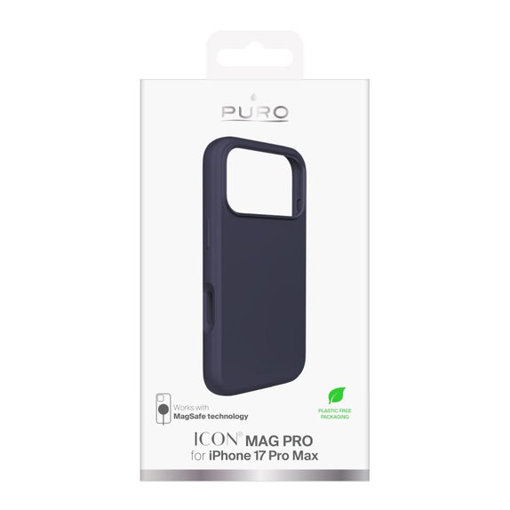 Custodia ICON MAG PRO con MagSafe per iPhone 17 Pro Max, Dark Blue, PURO