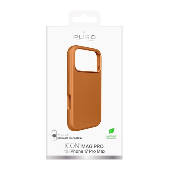 Custodia ICON MAG PRO con MagSafe per iPhone 17 Pro Max, Orange, PURO