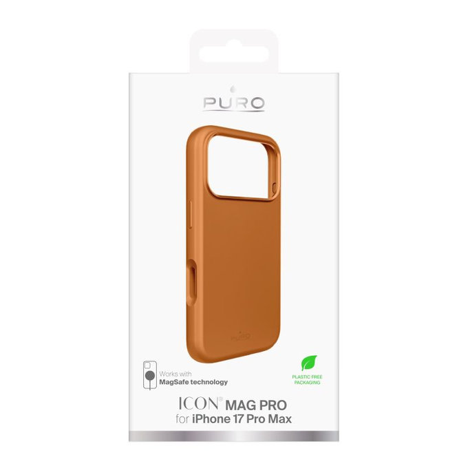 Custodia ICON MAG PRO con MagSafe per iPhone 17 Pro Max, Orange, PURO