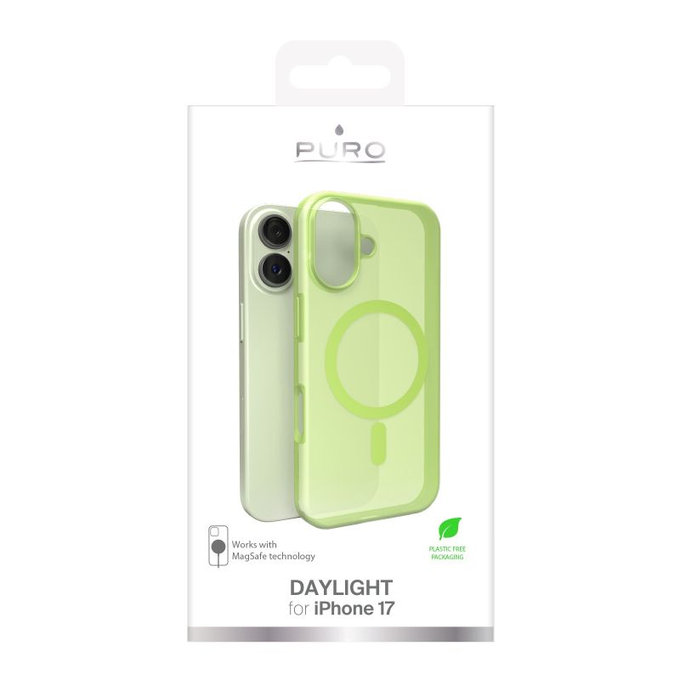 Custodia Daylight con MagSafe per iPhone 17, Green, PURO