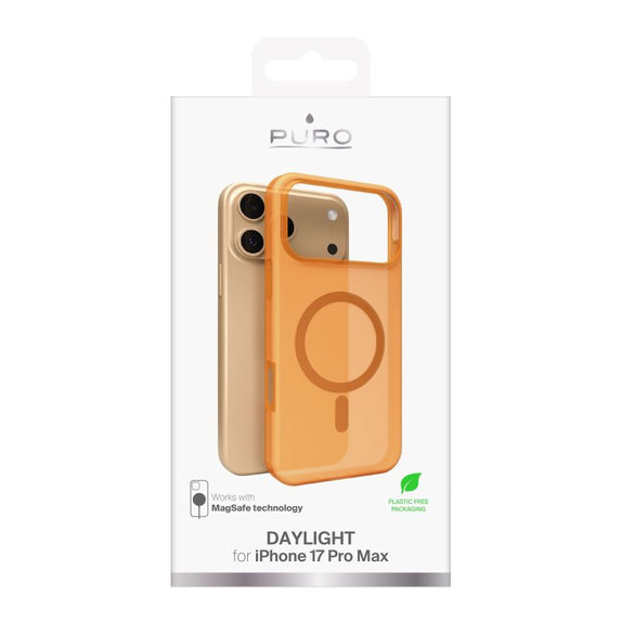 Custodia Daylight con MagSafe per iPhone 17 Pro Max, Orange, PURO